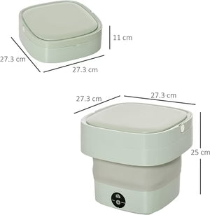 Foldable ArabNest Mini Washing Machine for compact laundry, showing the portable, foldable design and control panel.