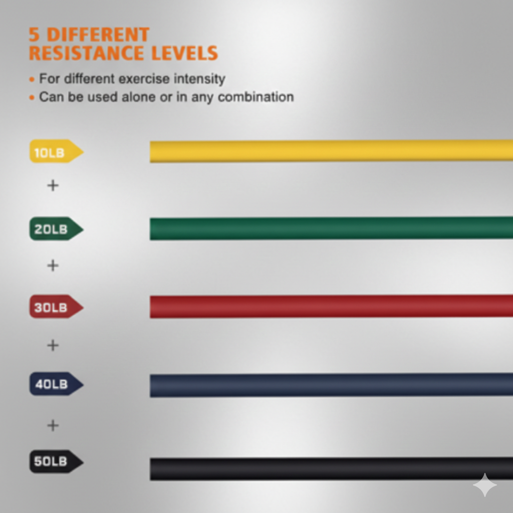 Bodybuilding Resistance Bands Set