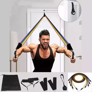 ArabNest Bodybuilding Resistance Bands Set with multiple elastic bands for strength training and fitness workouts.