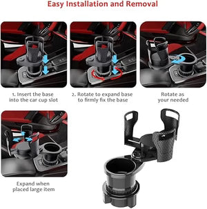 ArabNest Car Drink Expander Holder securely attaches to vehicle cup holders for convenient beverage storage.