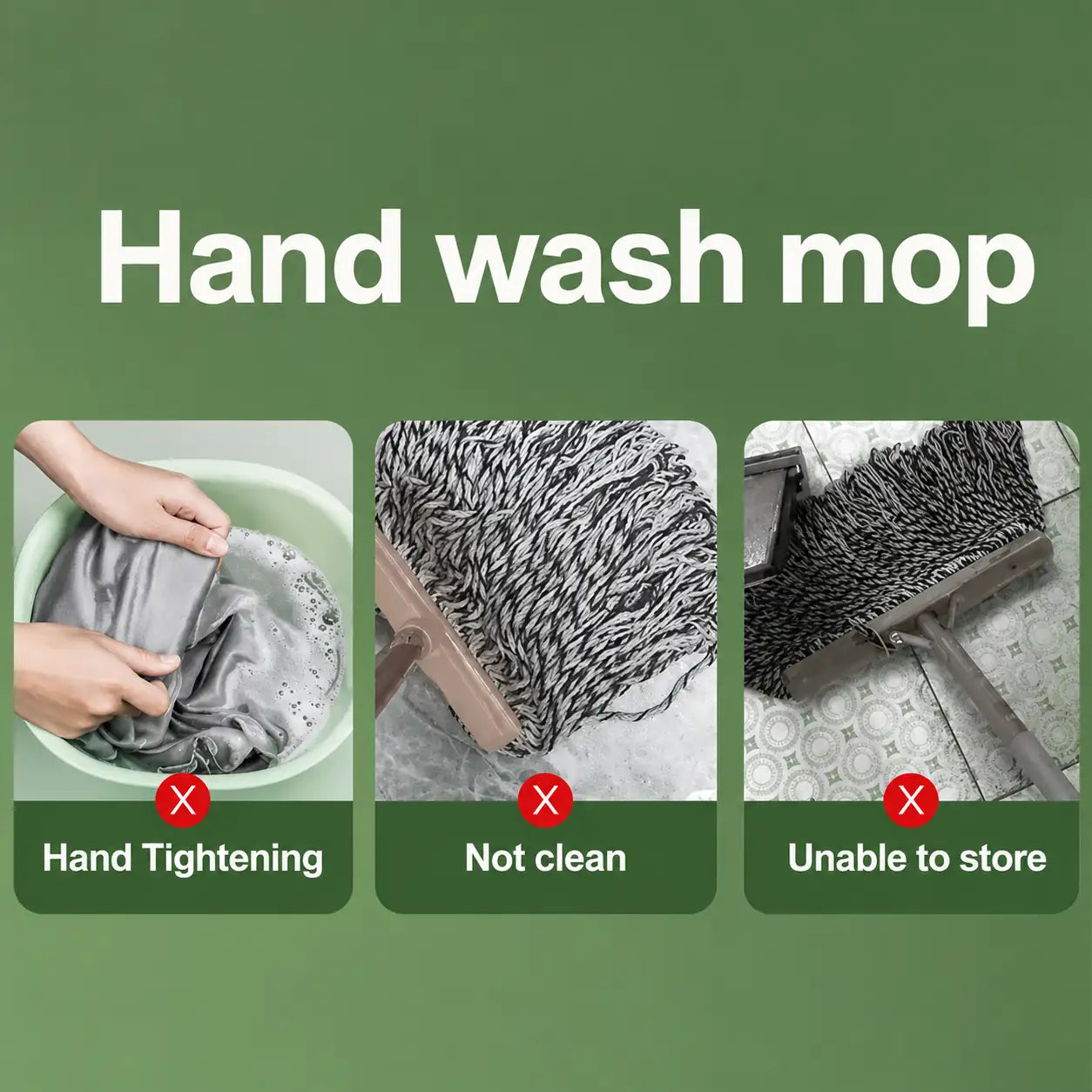 Easyclean™ 2 In 1 360° Rotatable Self Cleaning Floor Mop
